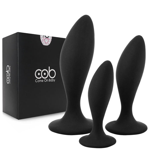 3pcs Anal Plugs Buttplug Training Set Silicone Suction Anus Sex Toys for Women Men Male Prostate Massager Butt Plug Gay Bdsm Toy - buysextoyth