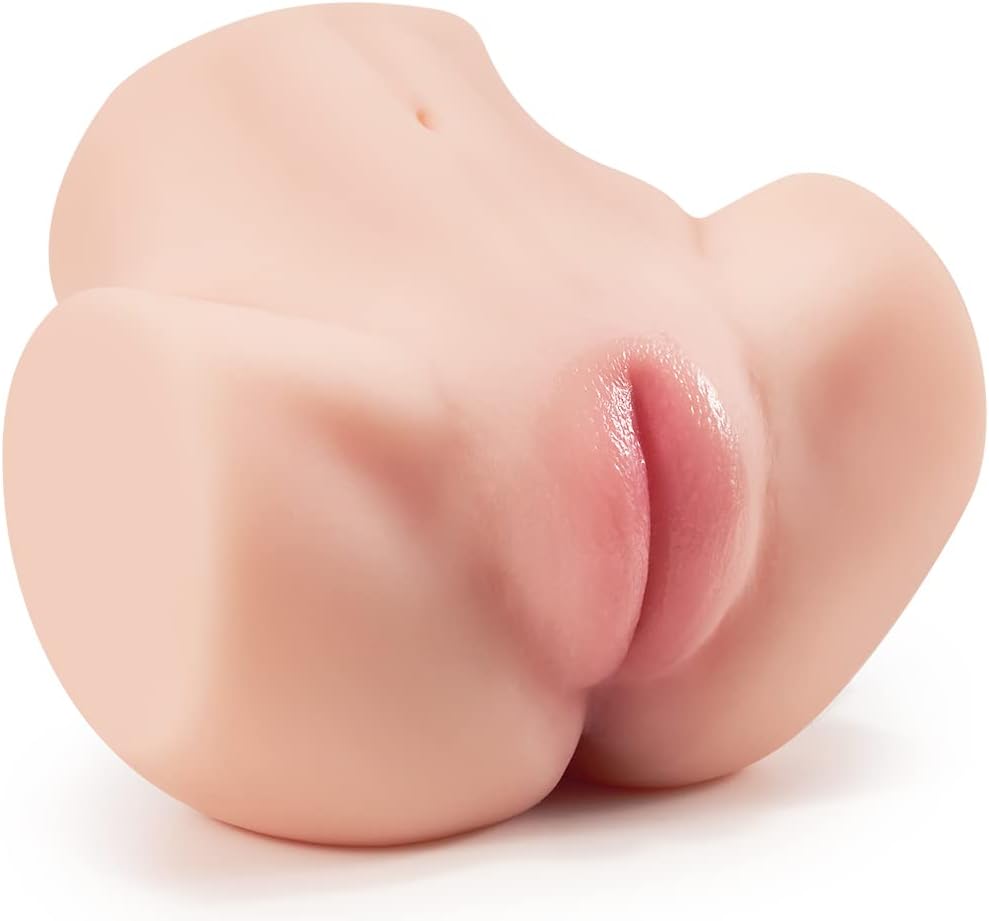 2Kg Brown Male Masturbator Sex Doll with Virgin Tight Labia. 2 Hole Realistic Sex Toy with Strong Suction Channel. Goyha Pocket Pussy Sex Toy for Men Masturbation - buysextoyth