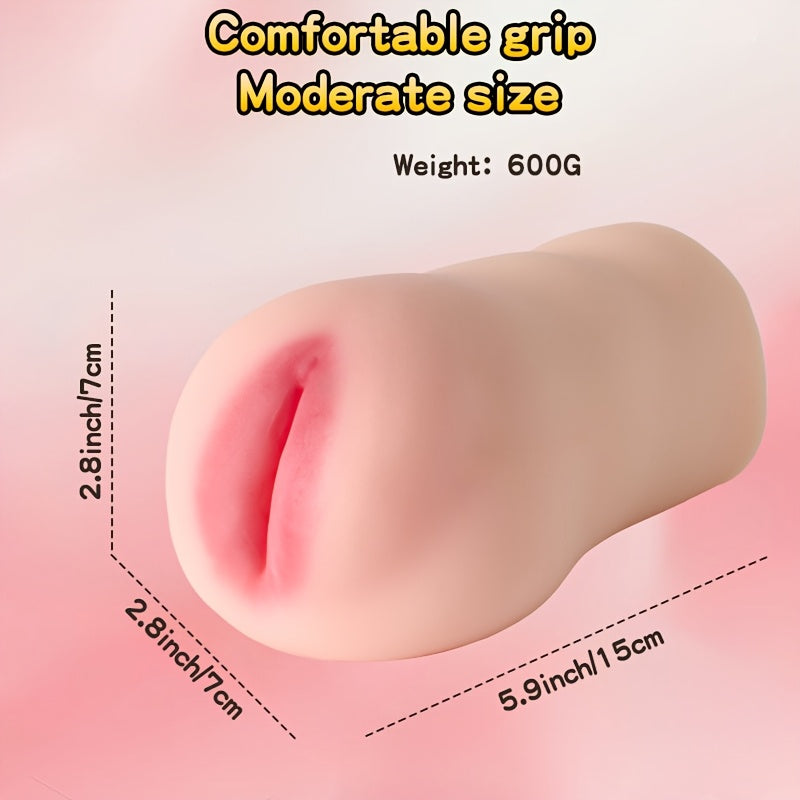 Realistic Tactile Male Masturbation Toy. Soft Flexible Pocket Design. 3D Lifelike Female Texture and Intense Anal Design. Portable Adult Male Pleasure Aid. TPE Material. with No Batteries Required - buysextoyth
