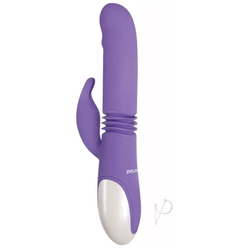 EN-2872 Thick & Thrust Rabbit Vibrator. Purple - buysextoyth
