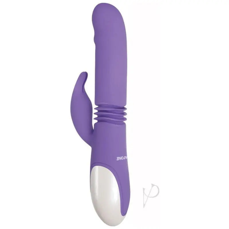 EN-2872 Thick & Thrust Rabbit Vibrator. Purple - buysextoyth