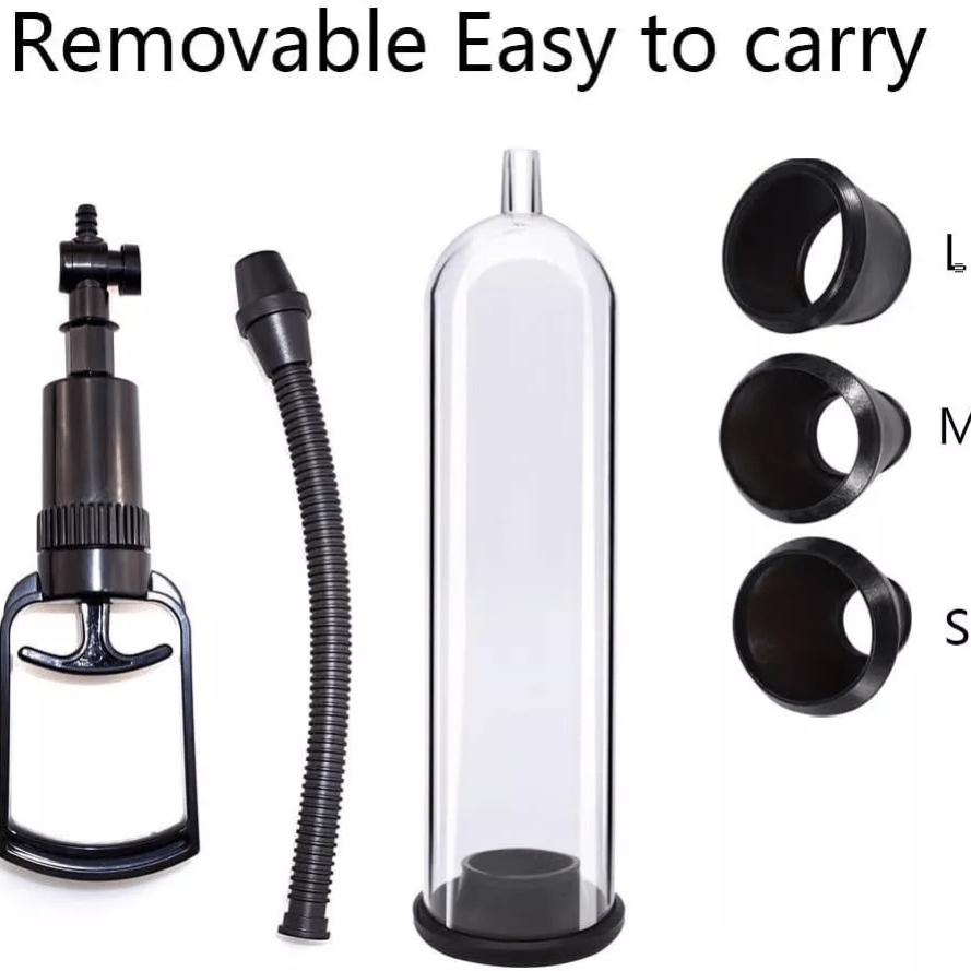 Manual Vacuum Penis Enlarger Penis Vacuum Pump - Penis Trainer Male Sex Toys for Penis Enlargement and Erection Improvement - with Penis Ring - buysextoyth