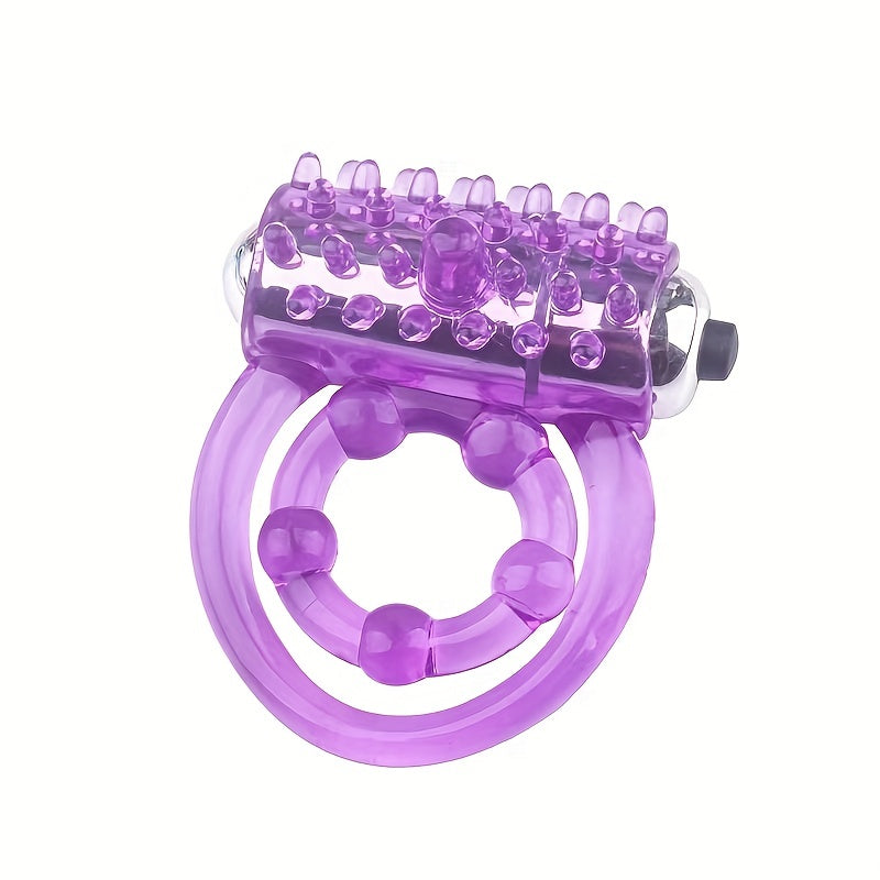 Portable Silicone Delay Ring With Dual Vibrating Circles - Enhance Stamina And Pleasure For Men And Couples - buysextoyth