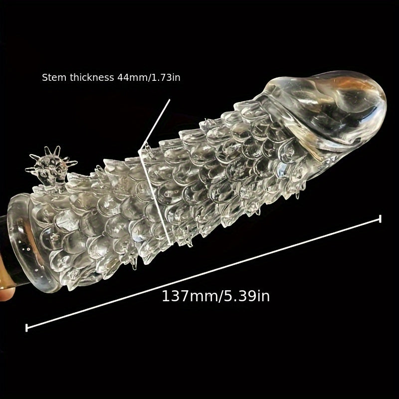 Men's Crystal Adult Sex Toy Penis Cover Sleeve Penis Extender Reusable Delay Ejaculation Add More Fun And Excitement - buysextoyth