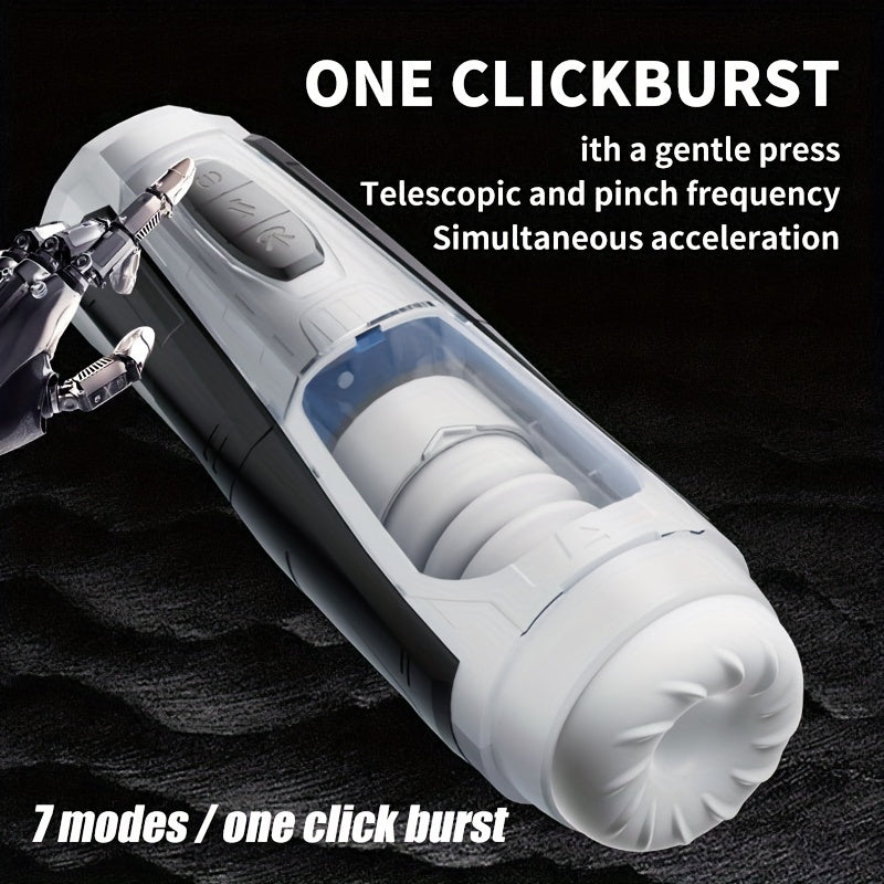 Mecha Warrior Airplane Cup Telescopic Sucking Heating Airplane Cup Male Masturbator Adult Products - buysextoyth