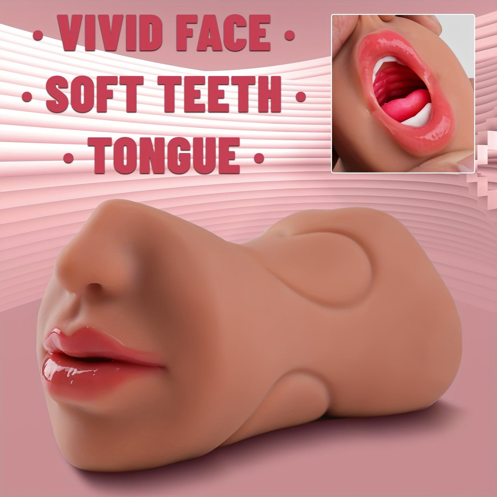 3-in-1 Realistic Male Masturbator - Oral. Vaginal & Anal Pocket Pussy Sex Toy for Men with 3D Textured Channels. Ultra-Soft TPE Material. Waterproof Adult Pleasure Accessory - buysextoyth