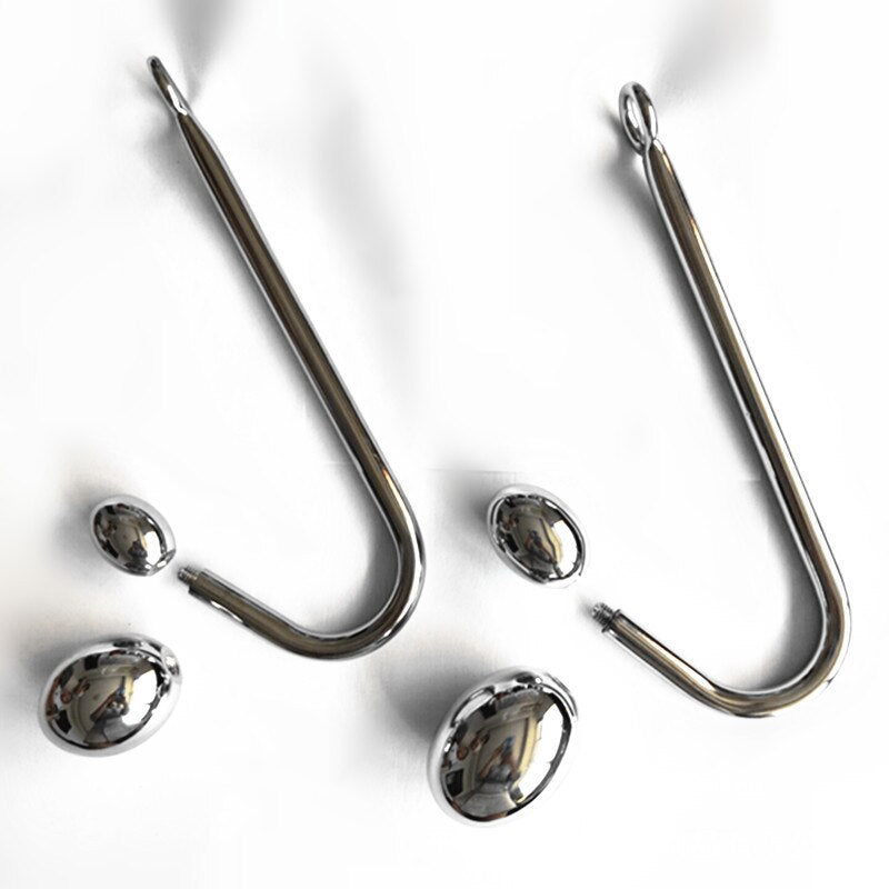 4Size Stainless Steel Anal Balls Dilator Anal Hook Buttplugs Anus Stretcher Butt Plug Prostate Adult Game Sex Toys for Men Woman - buysextoyth