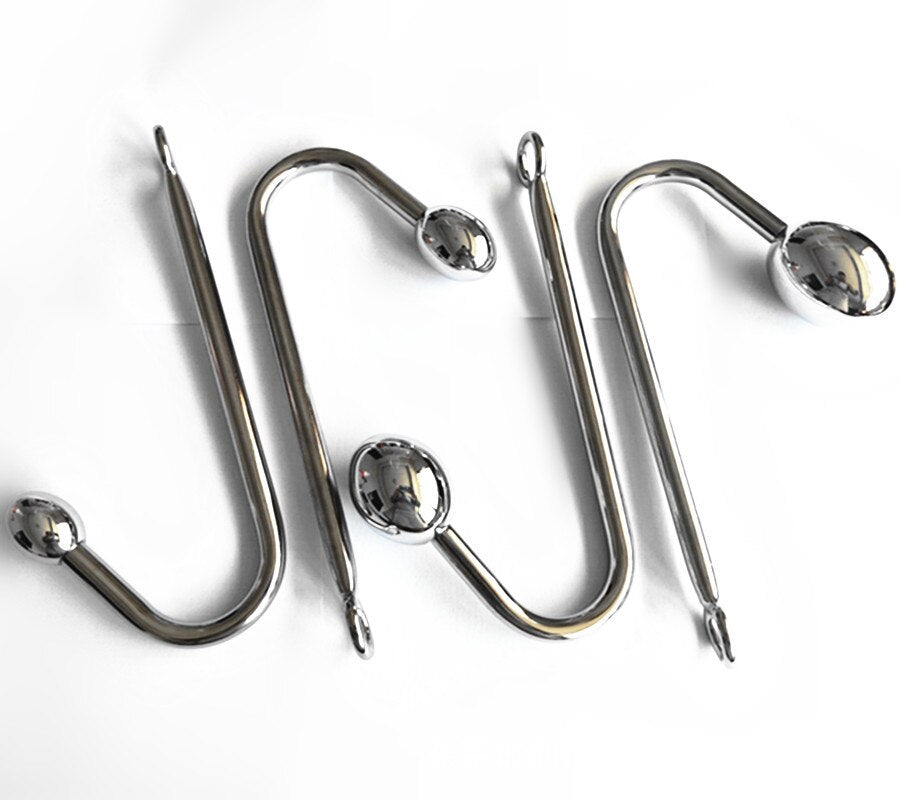 4Size Stainless Steel Anal Balls Dilator Anal Hook Buttplugs Anus Stretcher Butt Plug Prostate Adult Game Sex Toys for Men Woman - buysextoyth