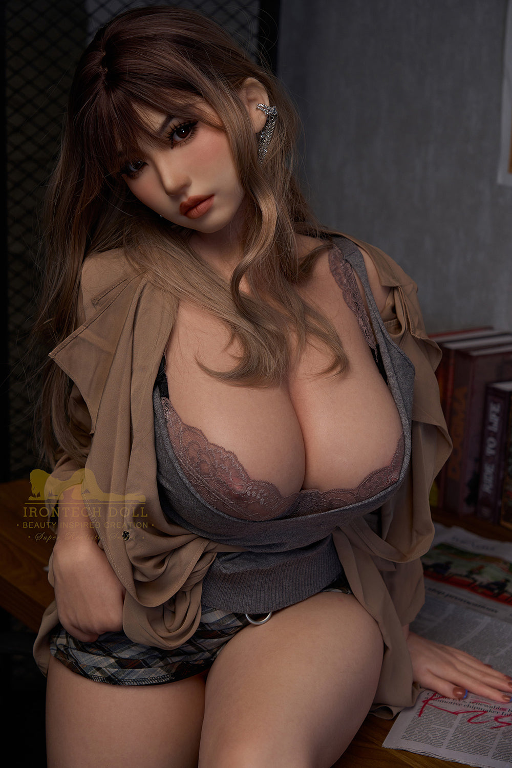 Irontechdoll Christa 162cm Full Silicone Sexy Blonde BBW Real-life Sex Doll For Men NO.1065 - buysextoyth