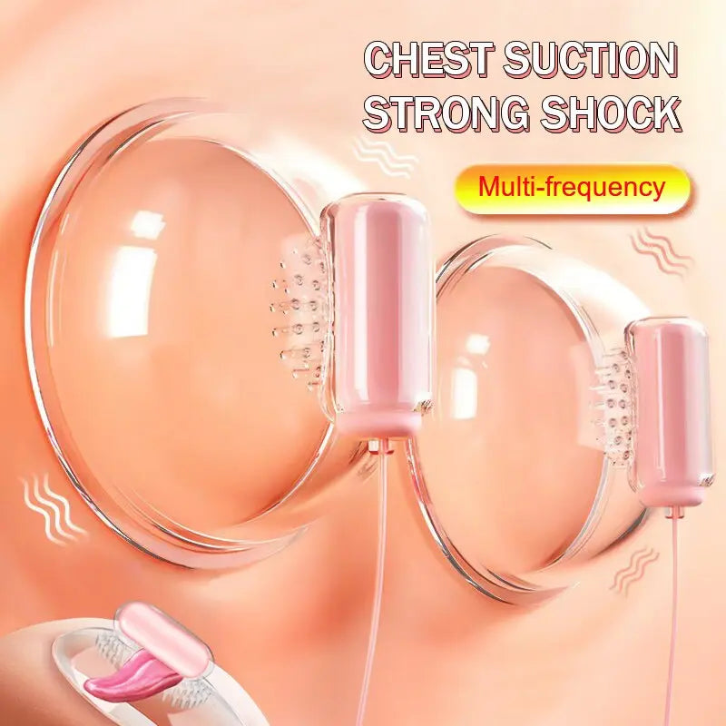 4in 1เครื่องสั่นหัวนมหน้าอกนวดหัวนมกระตุ้น Clitoris Sucker Famale Masturbator เลียเซ็กซ์ทอยผู้หญิง - buysextoyth
