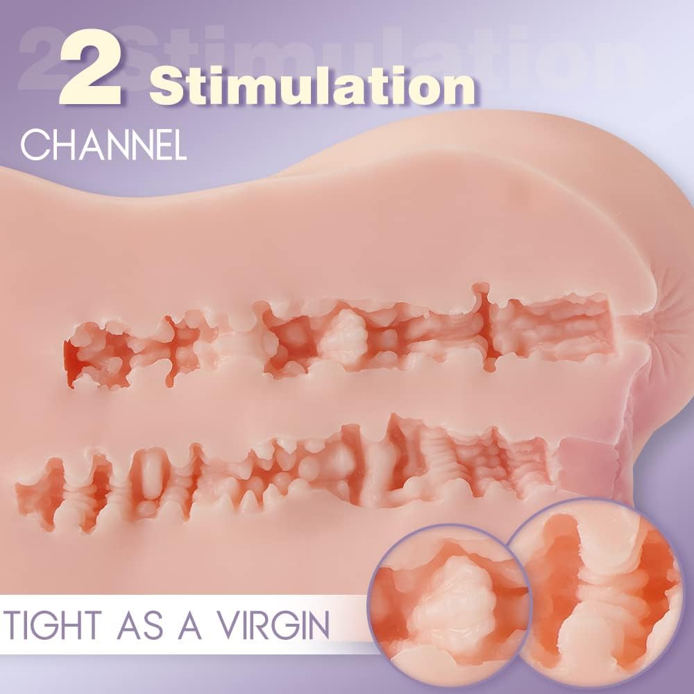 3.3LB Mini Pussy Ass Male Masturbator for Men Masturbation .3D Realistic Sex Toy with Virgin Vagina and Anal Stroker. Pocket Pussy with 2 Hole for Man Orgasm … - buysextoyth