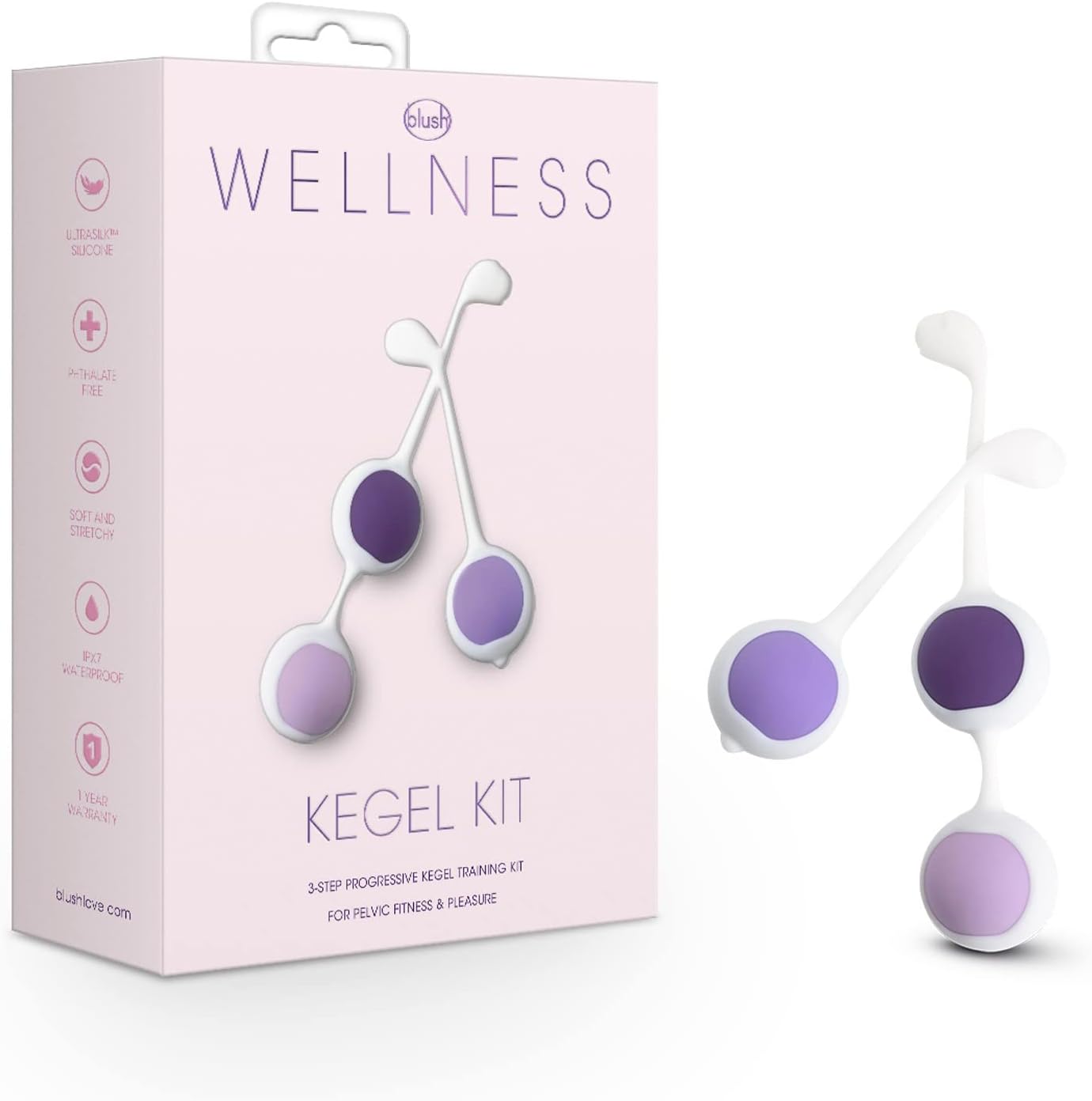 Blush Wellness Dual Sense - Innovative Touch Sensitive Ultra Soft Silicone Massage Wand - Target Sore Muscles- 10 Powerful Rumbly Vibration Functions On Both Ends of Massager - IPX7 Waterproof - buysextoyth