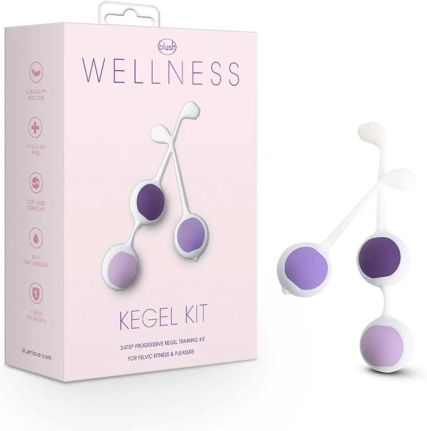 Blush Wellness Dual Sense - Innovative Touch Sensitive Ultra Soft Silicone Massage Wand - Target Sore Muscles- 10 Powerful Rumbly Vibration Functions On Both Ends of Massager - IPX7 Waterproof - buysextoyth