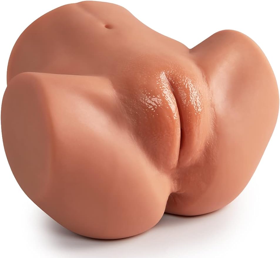 2Kg Brown Male Masturbator Sex Doll with Virgin Tight Labia. 2 Hole Realistic Sex Toy with Strong Suction Channel. Goyha Pocket Pussy Sex Toy for Men Masturbation - buysextoyth