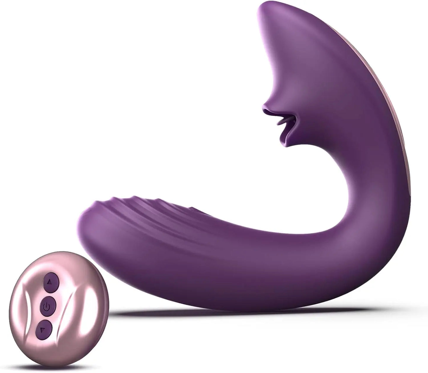 Tracy's Dog Clitoral Licking G Spot Vibrator. Tongue Adult Toys with Remote Control for Women Couple Play. Vibrating Sex Toy for Double Stimulation with 7 Licking & 10 Vibration Patterns. Purple - buysextoyth