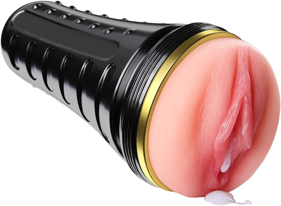 Male Masturbator Cup Sex Toy for Men.Pocket Pussy Realistic Vagina Textured with 7.5in Depth Lifelike Soft and Fleshy Texture.Penis Training Masturbators.Adult Toys Manual Massager. Black - buysextoyth
