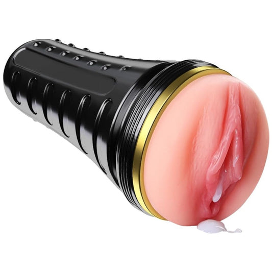 Male Masturbator Cup Sex Toy for Men.Pocket Pussy Realistic Vagina Textured with 7.5in Depth Lifelike Soft and Fleshy Texture.Penis Training Masturbators.Adult Toys Manual Massager. Black - buysextoyth