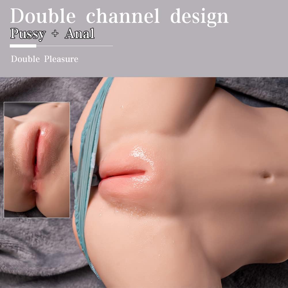 Male Masturbator Sex Doll Pocket Pussy Ass with Virgin Tight. 2 Hole Realistic with Strong Suction Channel. Kingdemer Sex Toy for Men Masturbation 5.95LB - buysextoyth
