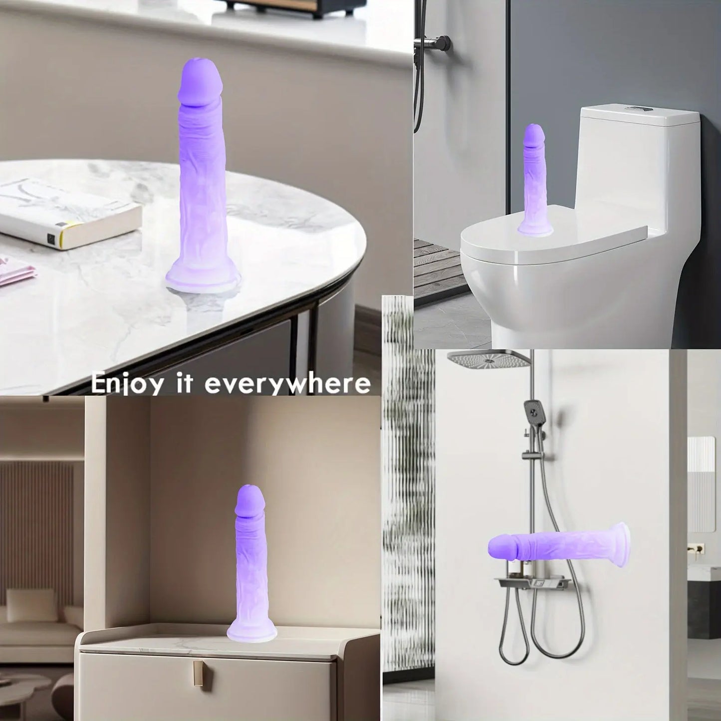 Dildo Waterproof Non-Latex Adult Sex Toy - Hands-Free Pleasure with Strong Grip for Play. Body-Safe Stimulation. Sustainable. No Power Required - buysextoyth