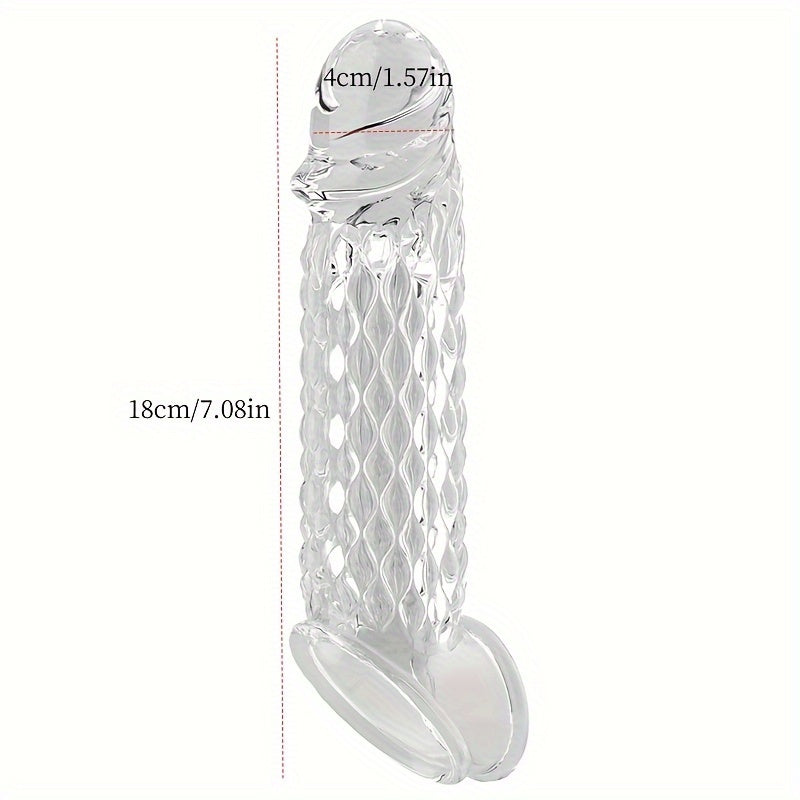 Blue Purple White Large TPE Material Wolf Tooth Mesh Simulation Penis Cover Penis Sleeve - buysextoyth
