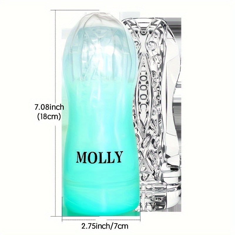 Male Masturbation Cup Massage Sleeve Sex Toy Portable Crystal Vaginal Mouth Sleeve Transparent Vaginal Easy To Clean Transparent Vaginal Male Sex Toys - buysextoyth