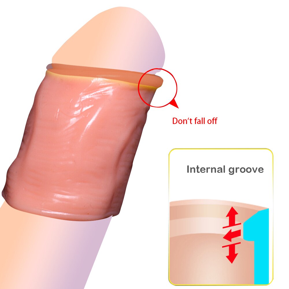 5PCS Foreskin Correction Penis Sleeve Cock Ring Glans Stimulate  Sex Toys for Men Delay Ejaculation Screw Shape Two Sizes - buysextoyth