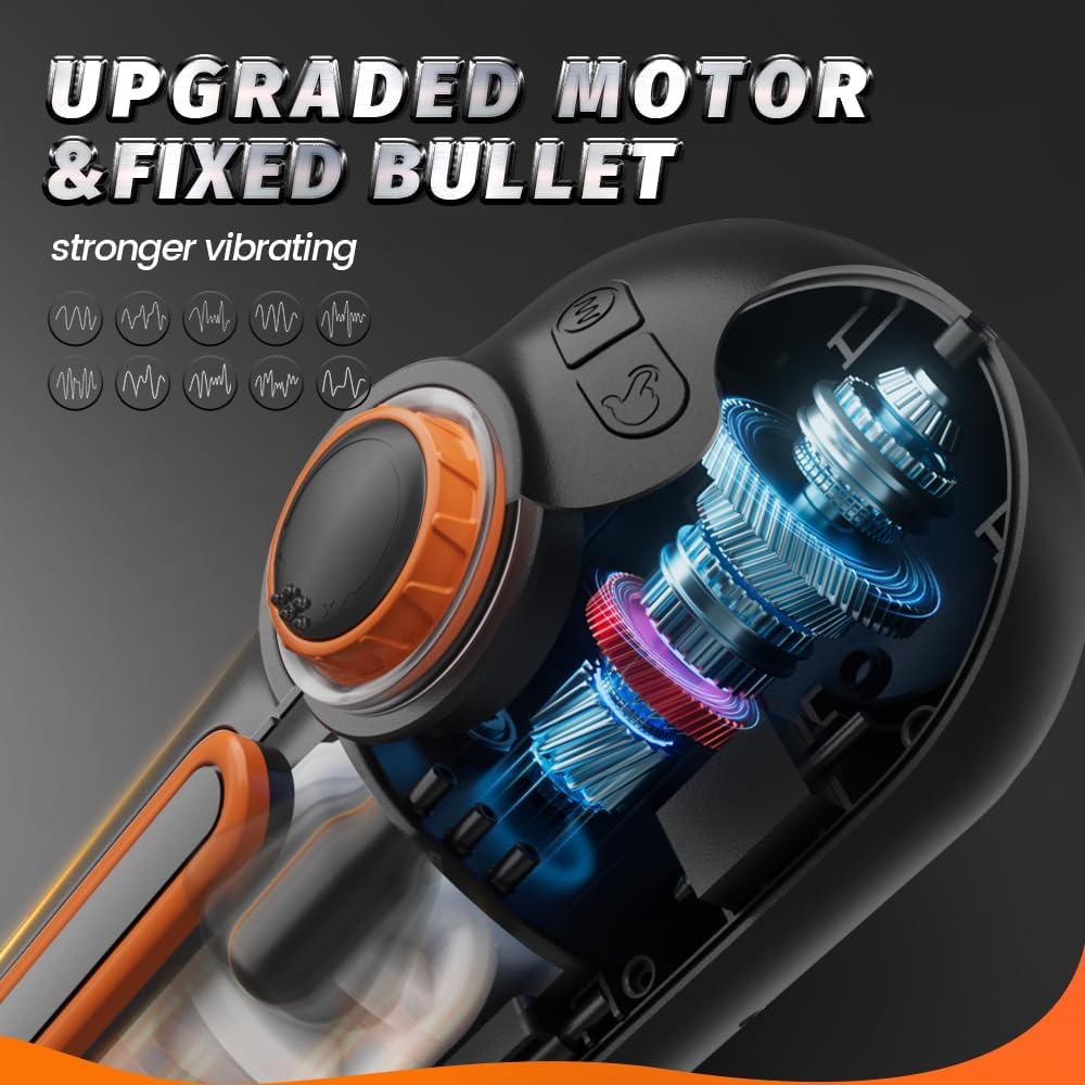 Ulovime Automatic Male Masturbator Cup with Thrusting & Sucking & Vibrating & Heating & Sexy Voice Male Stroker with 3D Realistic Textured Vagina for Penis Stimulation Adult Sex Toys for Men Pleasure - buysextoyth