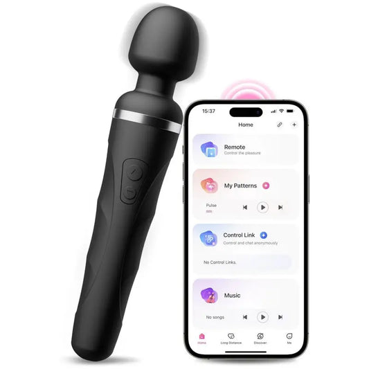 LOVENSE Domi 2 Wand Massager for Women Men. Classic Wand Vibrator. Powerful Stimulator with Dual Rotating Head. Bluetooth App Controlled. Customizable Vibrations Partner Play - buysextoyth