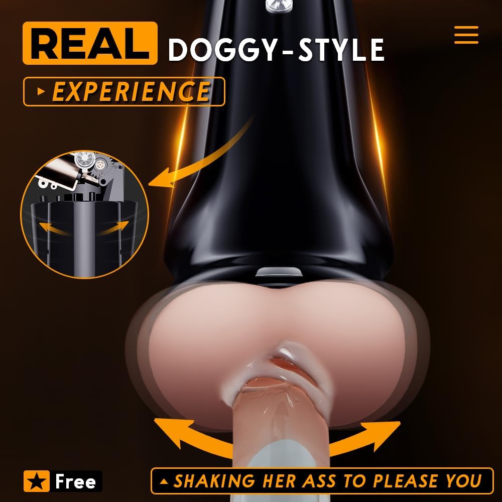 4 in 1 Automatic Male Masturbator Cup with Swing Function. Doggy-Style Sucking Male Stroker with Anal Design. Ulovime Male Anal Sex Toy for Men Masturbation - buysextoyth
