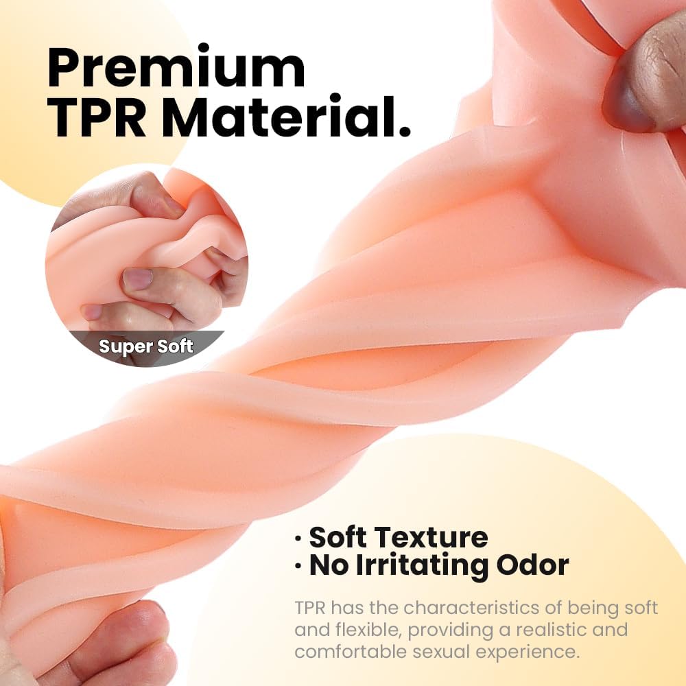 Male Masturbator Cup Sex Toy for Men.Pocket Pussy Realistic Vagina Textured with 7.5in Depth Lifelike Soft and Fleshy Texture.Penis Training Masturbators.Adult Toys Manual Massager. Black - buysextoyth