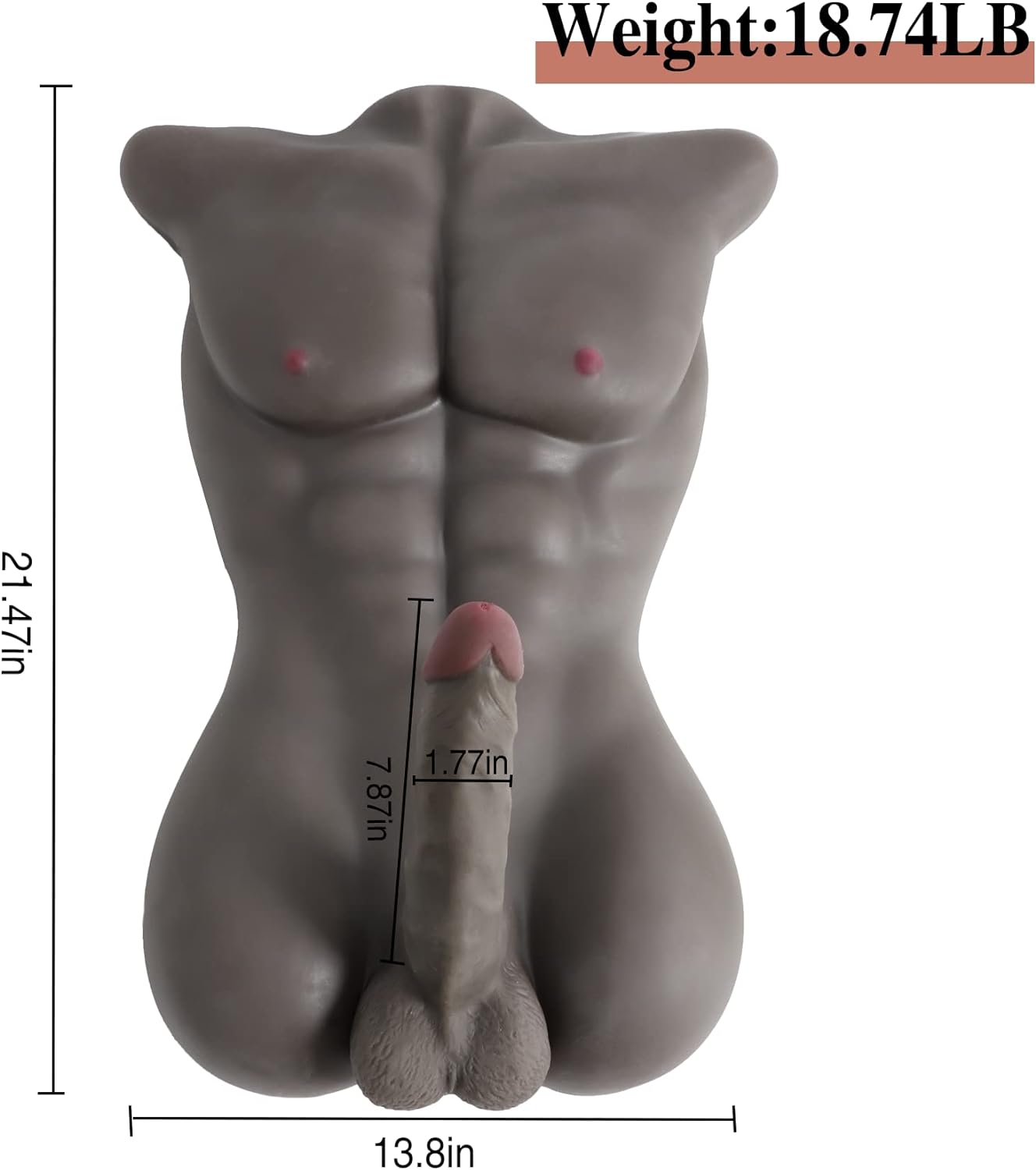 Male Sex Doll for Women with Big Realistic Dildo Sex Toys Male Torso Penis Sex Dolls with Tight Anal Sex for Female Masturbation Threesome Couple Sex Fun Unisex Toys. 18.74LB - buysextoyth