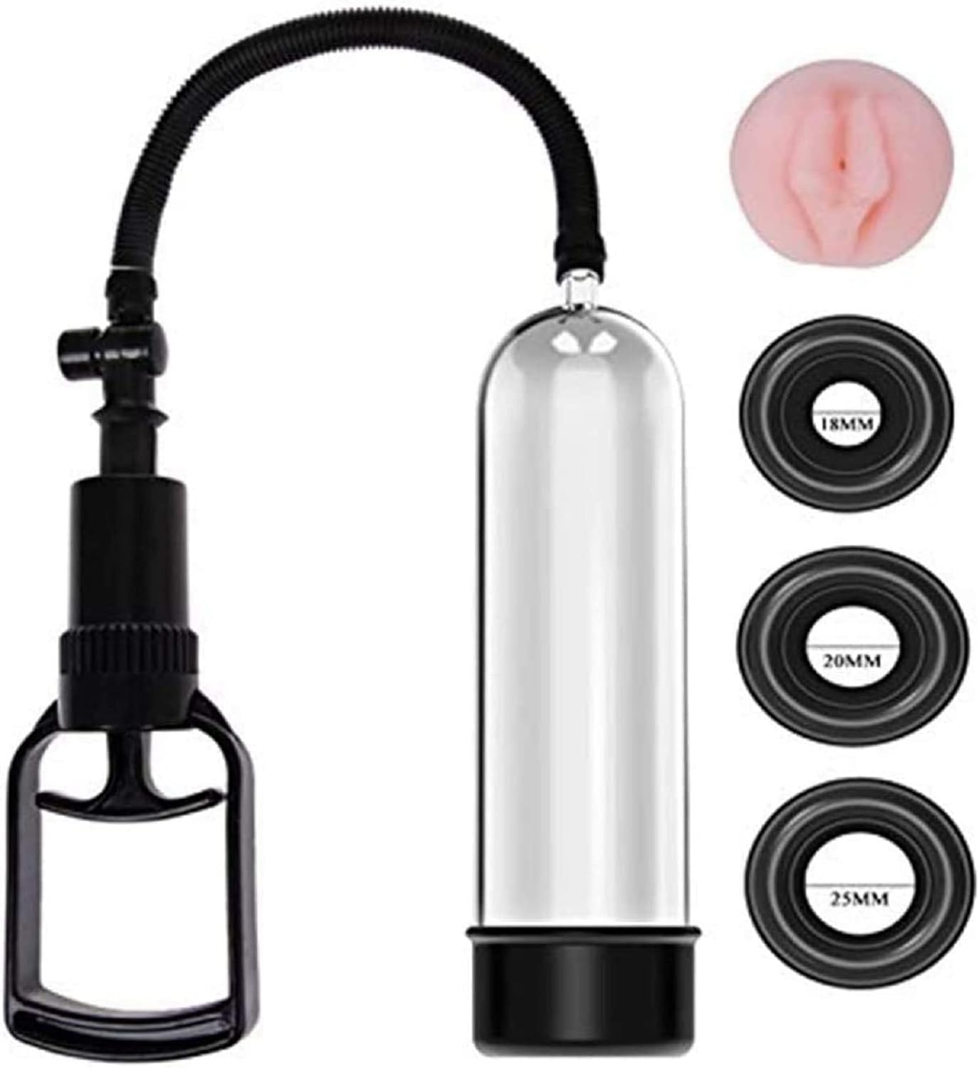 Men's Vacuum Pump Plus Pump Men's Enhanced Growth Pump 118511T Pen Cup Stable Professional Set Solid Vacuum Pump Home Performance Pump (Transparent/BB) - buysextoyth
