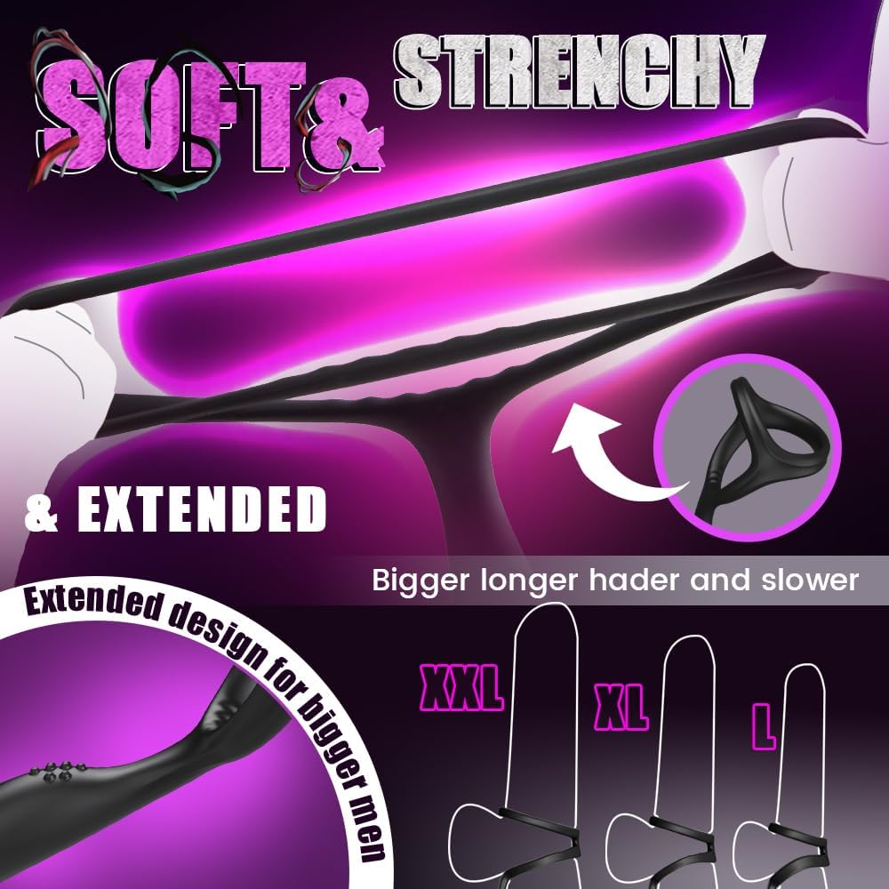 Wiggling Anal Vibrator Prostate Massager with Cock Ring. 9 Swing Thrusting & Vibrating Remote Control Anal Plug Dildo Shaped. Adult Male Sex Toys for Beginner&Advanced Player Gay Toy for Men Couples - buysextoyth