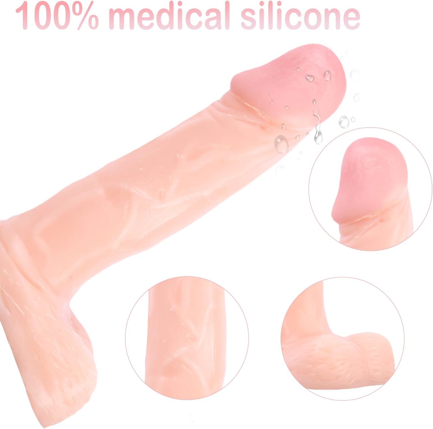 4 Inch Realistic Small Dildo.Beginner Anal Plug.Soft Anal Dildo with Curved Shaft and Balls.Adult Sex Toy Women Men Couples.Experience Multi-Purpose Mini Style(Flesh) - buysextoyth