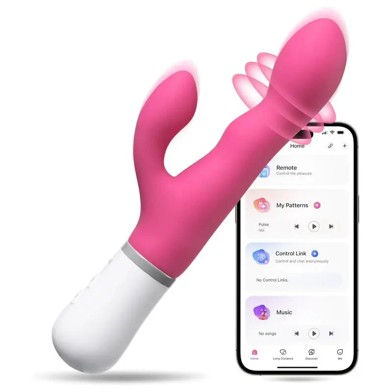 LOVENSE Nora Rabbit Vibrator with APP Control. Pink Vibrator Rabbit with Dual Motor. Clitoral Stimulator Dildo Massager. Sex Toys for Women with Smartphone Wireless - buysextoyth