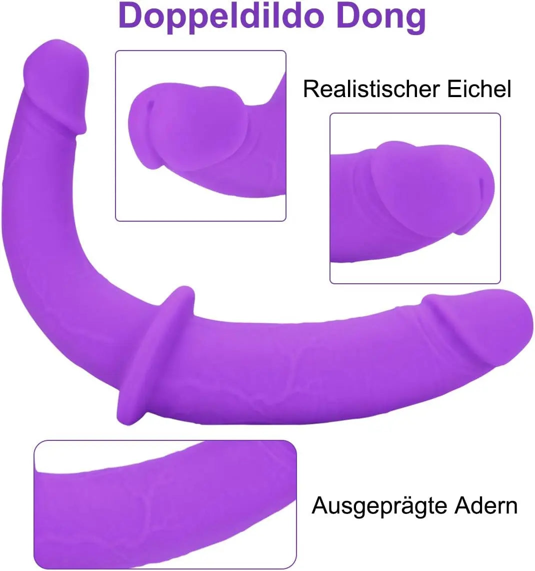 Harness Strap on Silicone Dildo Adult Sex Toy G spot Stimulator Detachable Double Dildos Vagina Massager Female Masturbator for Women Lesbian and Couples - buysextoyth