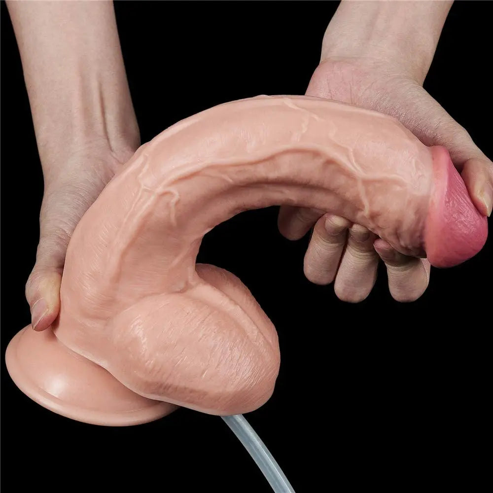 Realistic Squirting Dildo Ejaculating Dildo with Enema Bulb.Big Anal Dildo Strap on Huge Dildo Suction Cup Dildo - buysextoyth