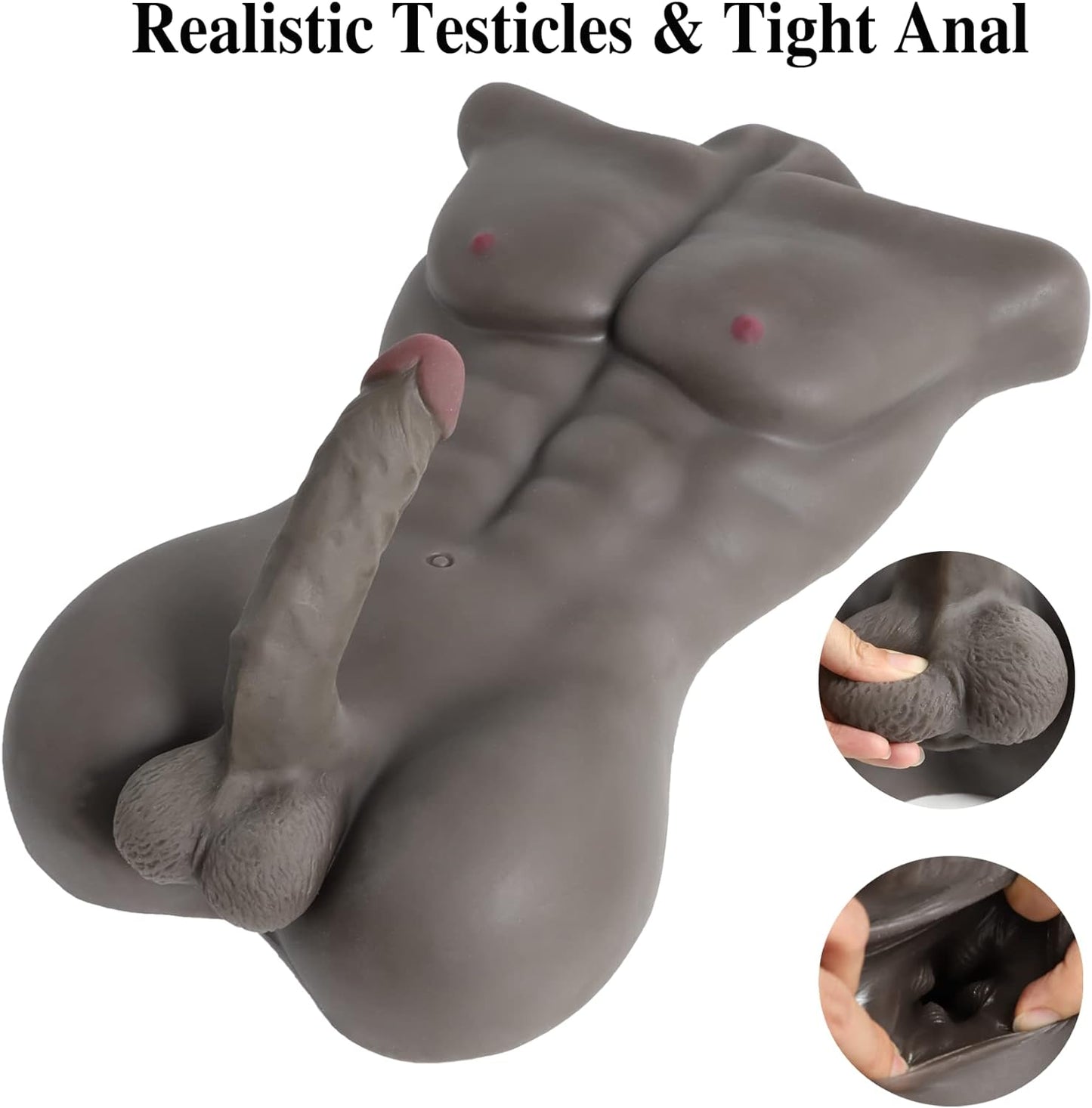 Male Sex Doll for Women with Big Realistic Dildo Sex Toys Male Torso Penis Sex Dolls with Tight Anal Sex for Female Masturbation Threesome Couple Sex Fun Unisex Toys. 18.74LB - buysextoyth