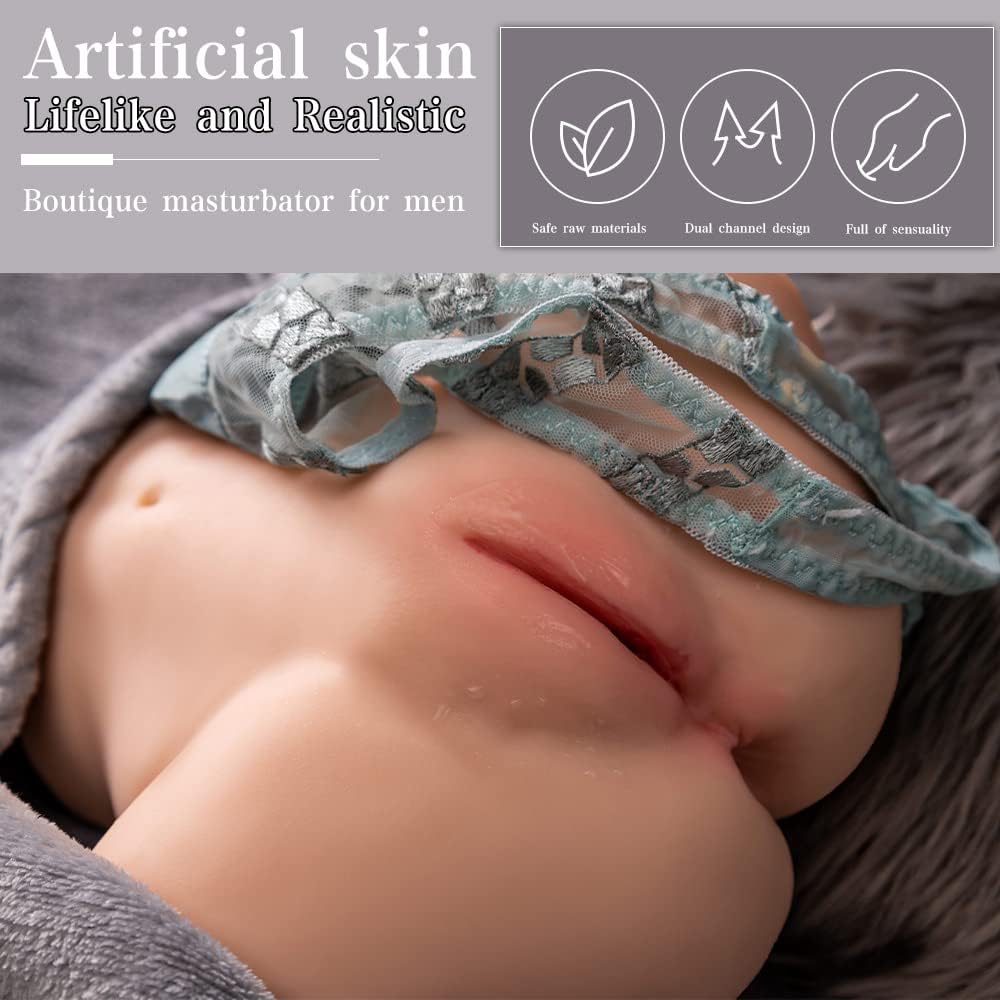 Male Masturbator Sex Doll Pocket Pussy Ass with Virgin Tight. 2 Hole Realistic with Strong Suction Channel. Kingdemer Sex Toy for Men Masturbation 5.95LB - buysextoyth
