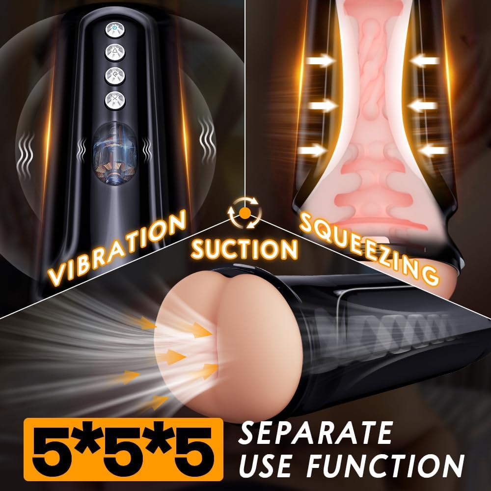 4 in 1 Automatic Male Masturbator Cup with Swing Function. Doggy-Style Sucking Male Stroker with Anal Design. Ulovime Male Anal Sex Toy for Men Masturbation - buysextoyth