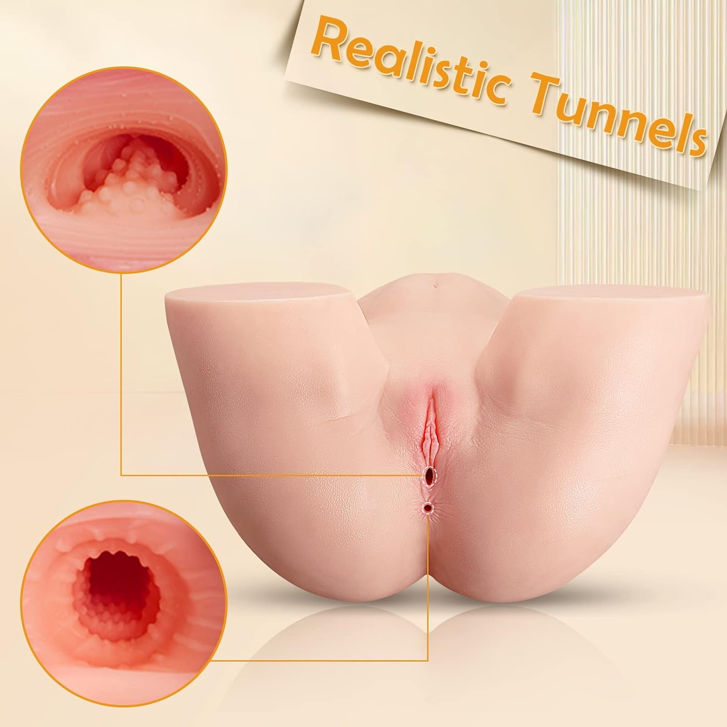 Life Size Sex Doll Big Butt Male Masturbator with Realistic Virgin Torso Pocket Pussy Ass Anal Sex Love Doll Doggy Doll for Pleasure Sex Toy for Men's Masturbation Adult Toy (16.1 * 12.6 * 8.7 in) - buysextoyth