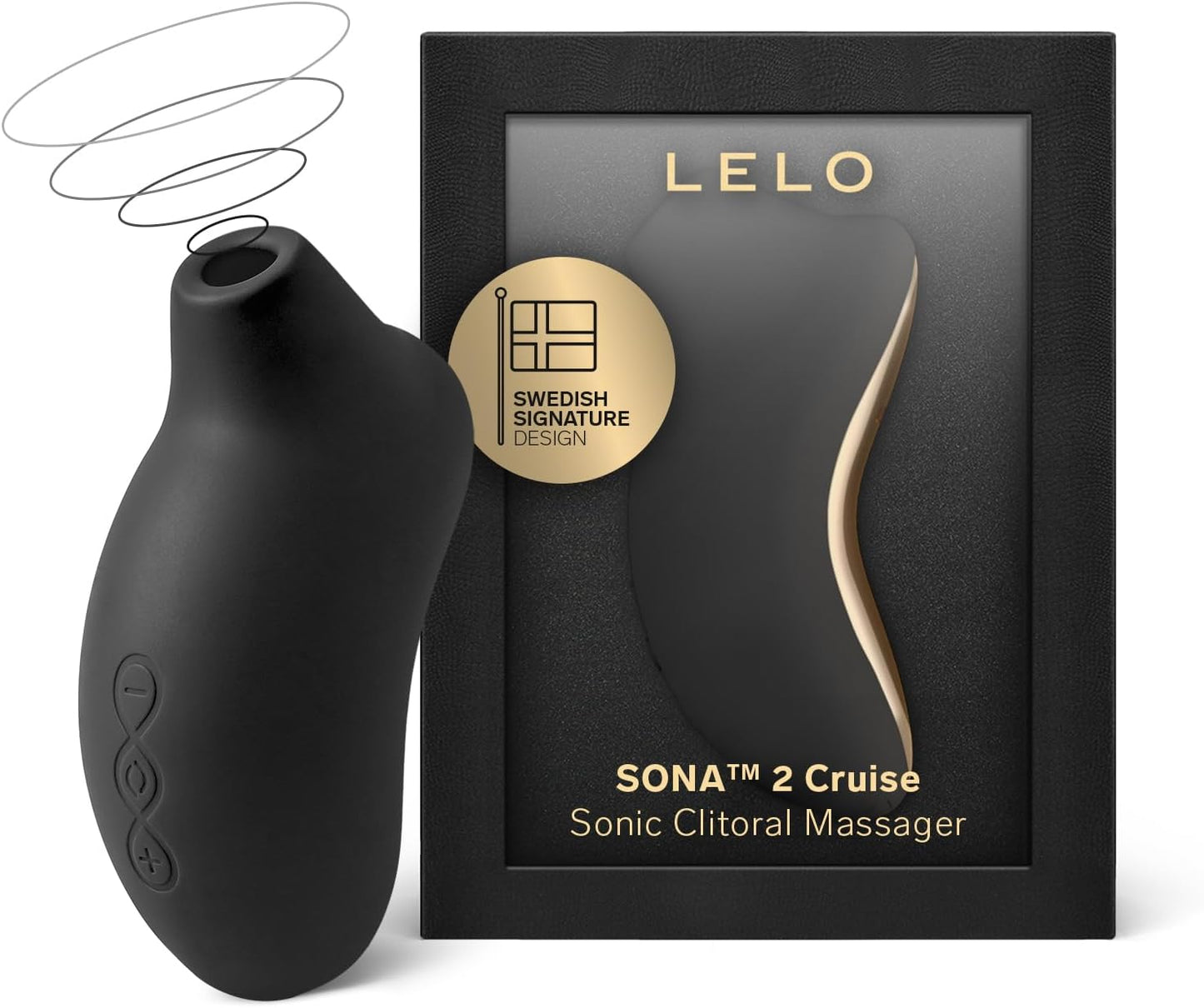 LELO SONA 2 Sonic Waves Clit Sucker. Waterproof Clit Vibrator Oral Stimulator Vibrator for Women for Deeper Satisfaction. Cerise - buysextoyth