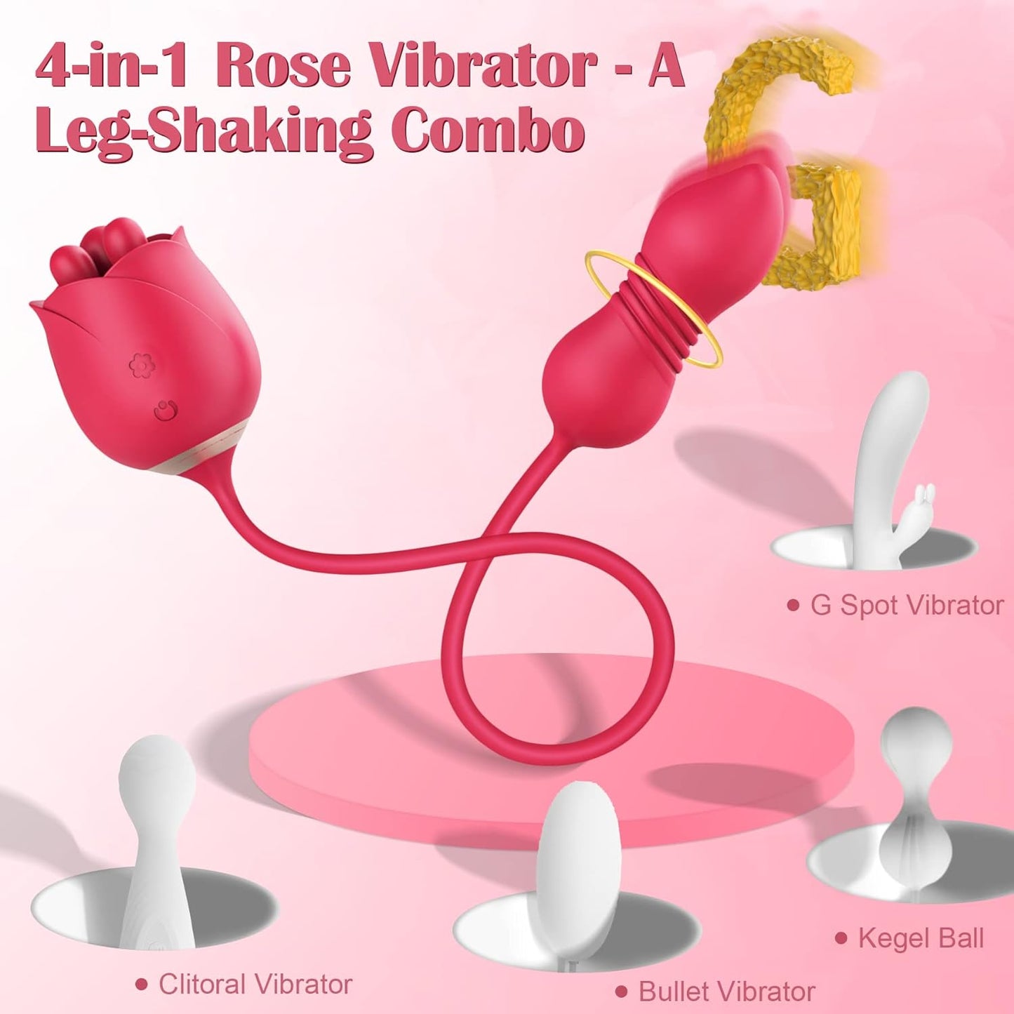 Sex Toys Rose Dildo Vibrator - Rose Sex Toy Thrusting Dildos. Fondling Vibrators Adult Toys. Female Vibrator Clitoris Stimulator. Couples Sexual Pleasure Stimulation Device. Consoladores Vibradores - buysextoyth