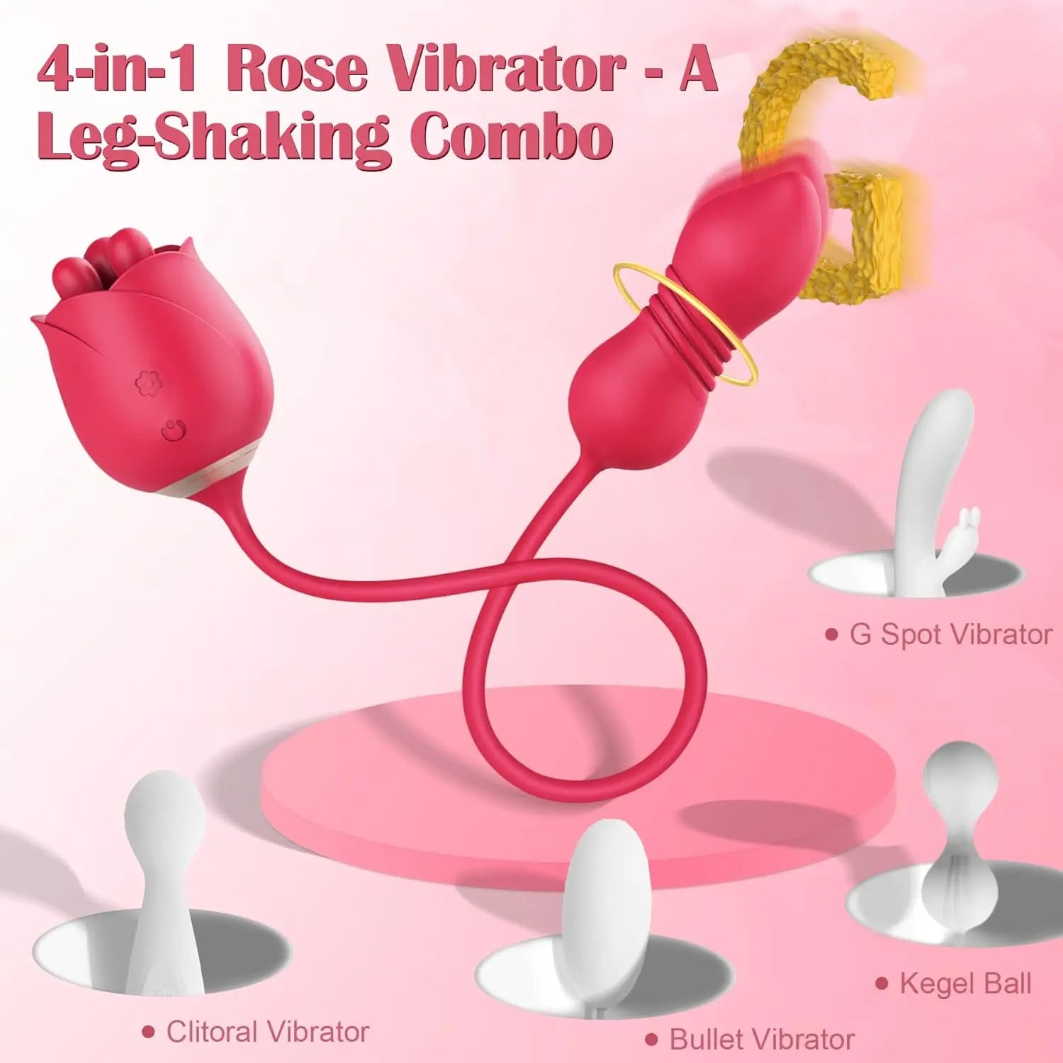 Sex Toys Rose Dildo Vibrator - Rose Sex Toy Thrusting Dildos. Fondling Vibrators Adult Toys. Female Vibrator Clitoris Stimulator. Couples Sexual Pleasure Stimulation Device. Consoladores Vibradores - buysextoyth