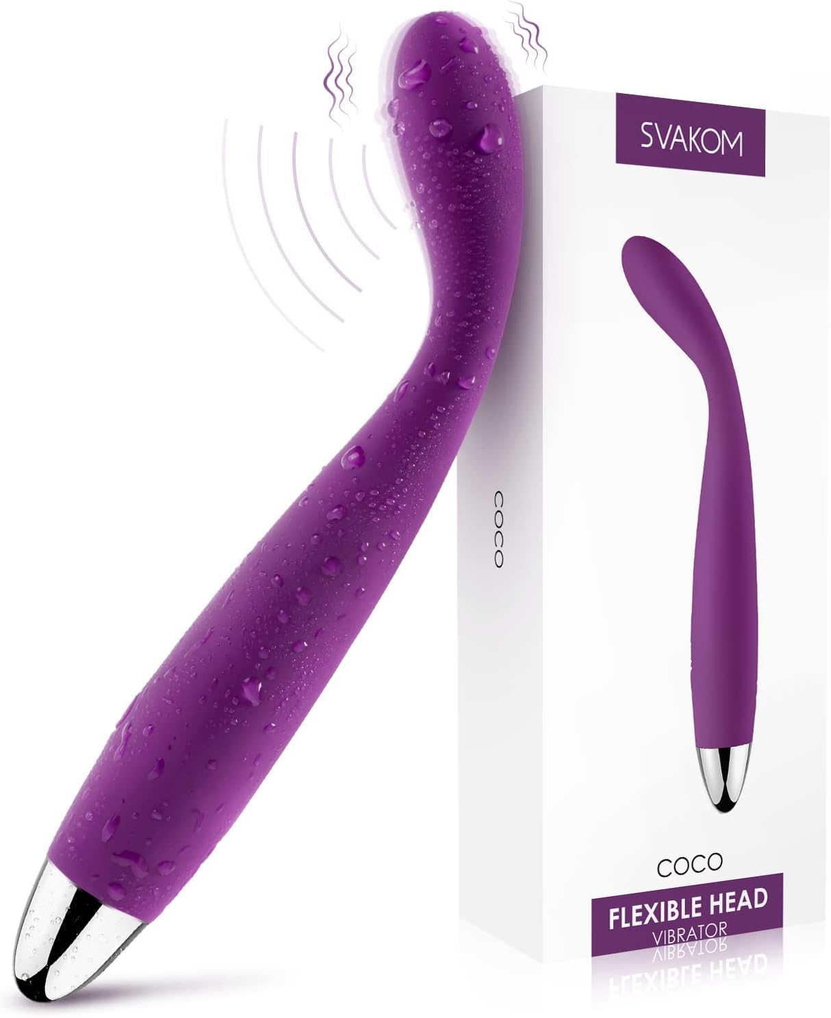 SVAKOM COCO G Spot Vibrator - 8 Seconds to Climax Finger Shaped Waterproof Vibes for Women - 5*5 Vibrations Clit Nipple Personal Massagers - Adult Female Sex Toys - buysextoyth