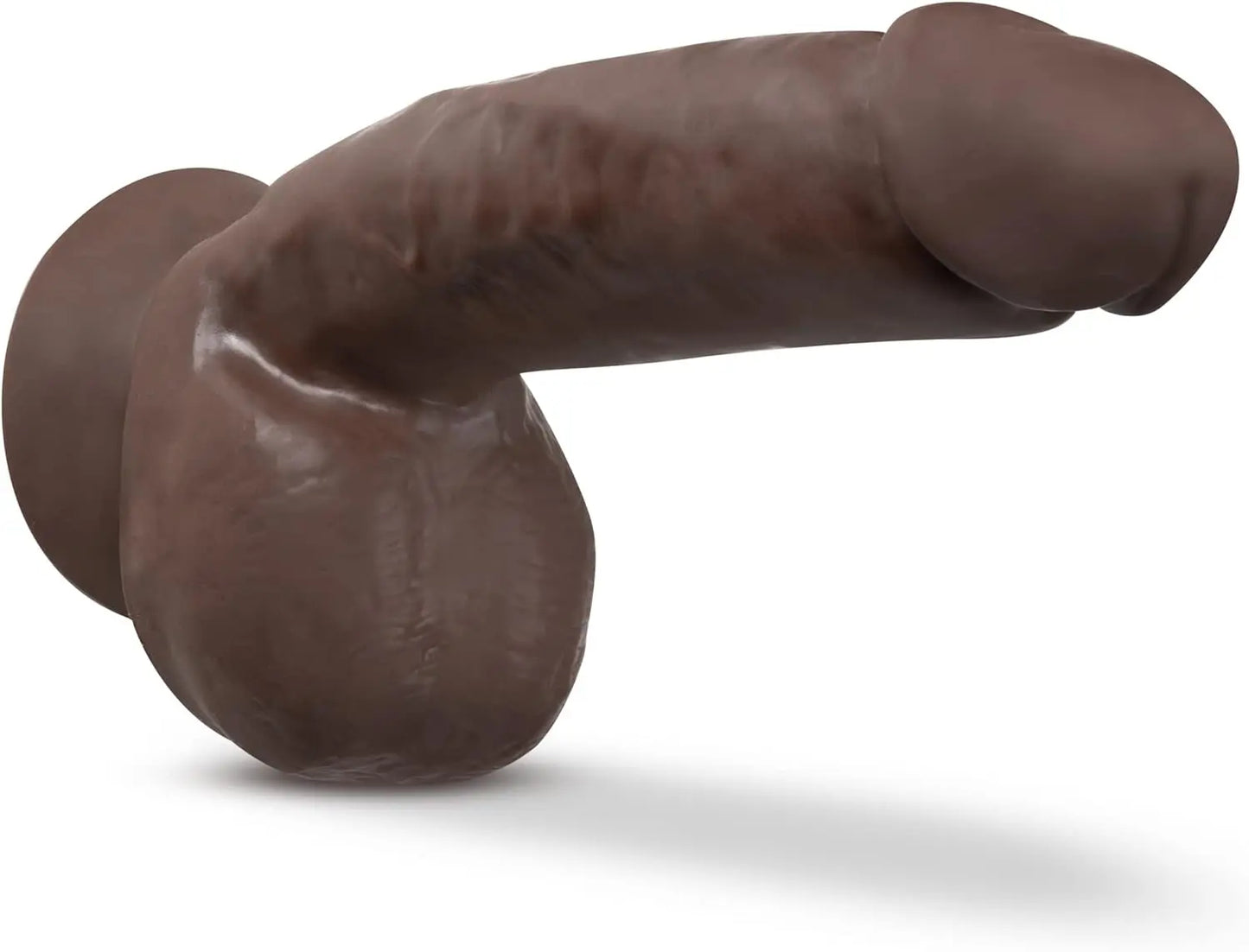Dr. Skin Plus - 8 Inch Realistic Posable Dildo with Squeezable Balls - Suction Cup Base for Hands Free Play and Harness Compatible - Triple Density and Flexible Sex Toy for Him Her Couples - buysextoyth