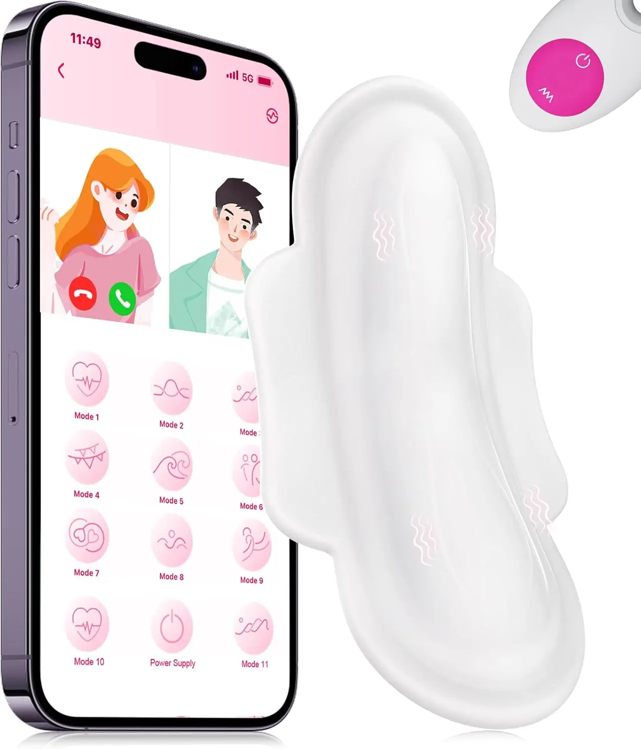 Wearable Panty APP Remote Control Vibrators Adult Sex Toys for Women or Couples. Clitoral Mini Egg Bullet Butterfly Vibrator Rose Toy. G Spot Dildo Vagina Stimulator with Tongue Licking Sex Machine - buysextoyth