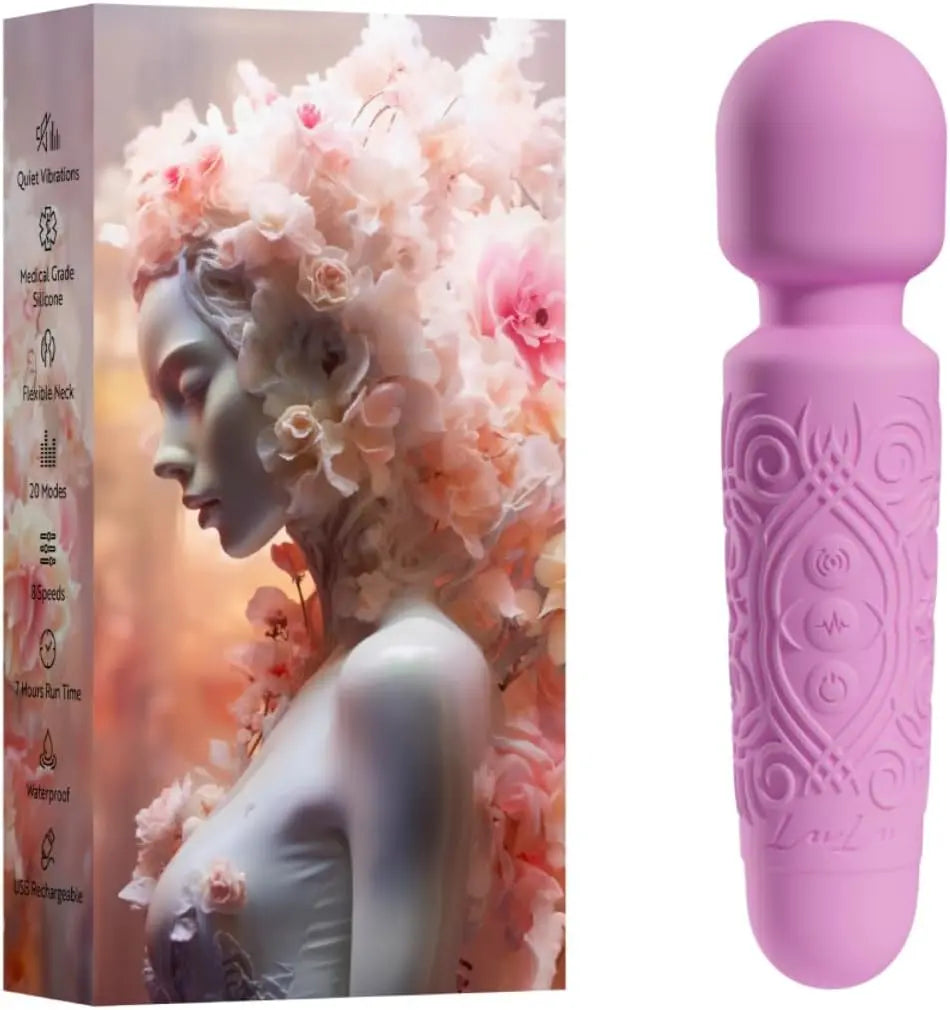 7+ Personal Massager - Cordless. Therapeutic & Rechargeable Mini Stress Relief Silicone - for Foot Back Neck - Upgraded Memory 5 Speeds 20 Patterns - buysextoyth