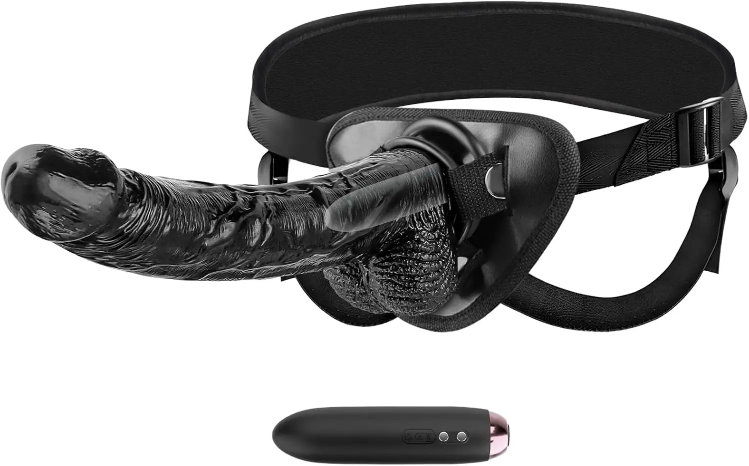 Strap-on Realistic Vibrating Dildo Wearable Harness with Bullet Vibrator. Detachable Silicone G Spot Stimulator. Vagina Massager Female Masturbator Sex Toys for Women Lesbian Couple (Flesh) - buysextoyth