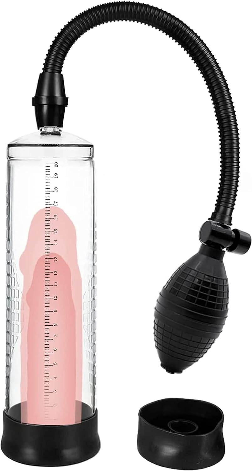 Men's Vacuum Pump Plus Pump Men's Enhanced Growth Pump 118511T Pen Cup Stable Professional Set Solid Vacuum Pump Home Performance Pump (Transparent/BB) - buysextoyth